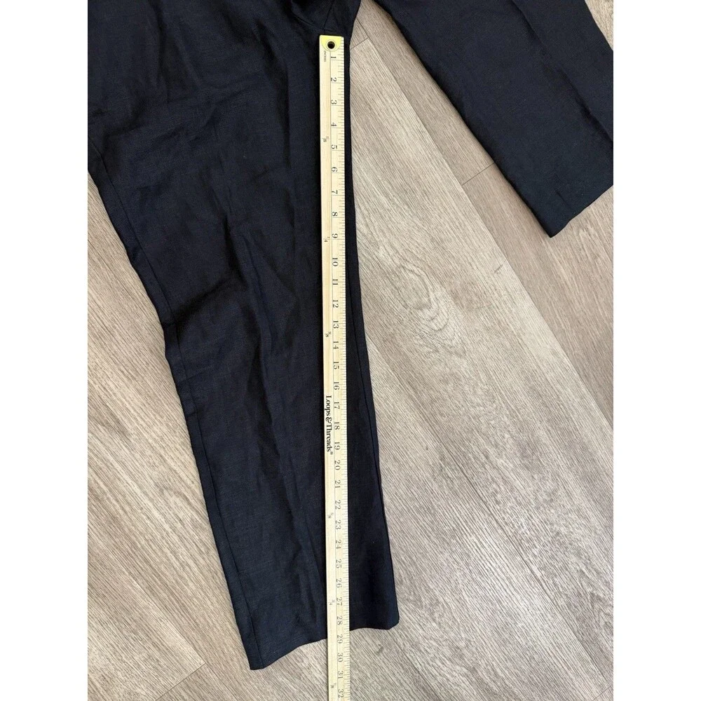 Todd Snyder New York Men 33x32 (fit 33x29) Black 100% Linen Dress Pants Trousers